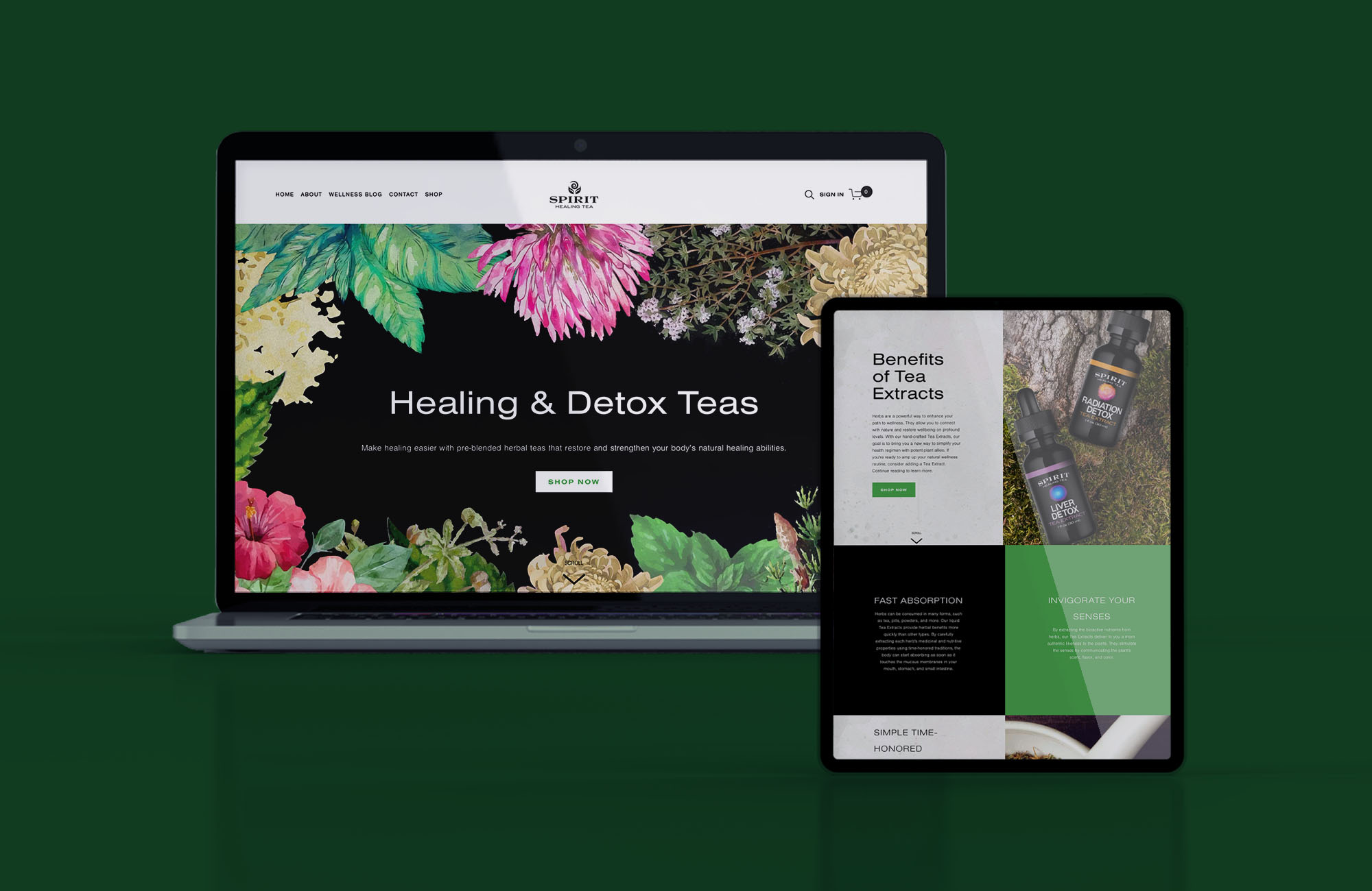 Spirit Healing Tea Branding and Website